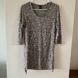 Maternity Shirt H&M Mama Scoop Neck Black White Marled Size Medium